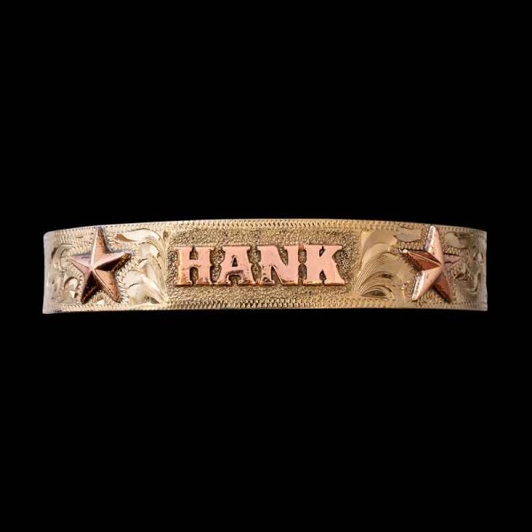 Hank Western Cuff Bracelet, Wear a little bit of Texas everywhere you go with our 'Hank' Western Cuff Bracelet. Crafted on a hand-engraved, Jewelers Bronze base. Detailed with